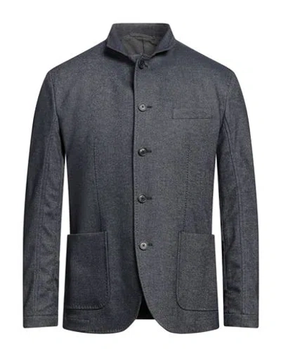 Weber+weber Sartoria Man Blazer Slate Blue Size 42 Linen, Tencel, Elastane