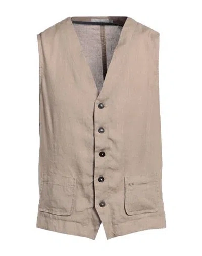 Weber+weber Sartoria Man Tailored Vest Dove Grey Size 46 Linen, Lyocell, Elastane