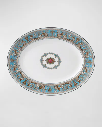 Wedgwood Florentine Turquoise Oval Platter 13.75"