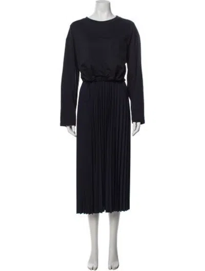 Pre-owned Weekend Max Mara Crew Neck Midi Length Dress In Blue