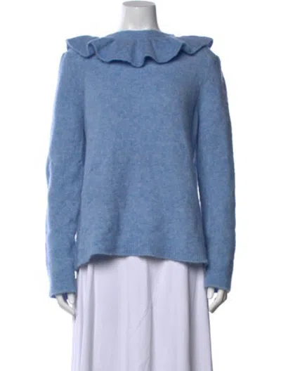 Pre-owned Weekend Max Mara Crew Neck Sweater In Blue