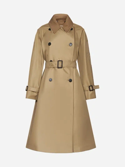 Weekend Max Mara Daphne Cotton-blend Trench Coat In Beige