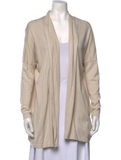 Pre-owned Weekend Max Mara Open Front Sweater In Neutrals