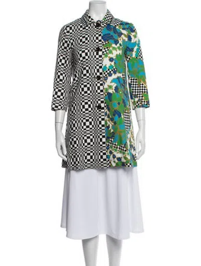 Pre-owned Weekend Max Mara Patterned Coat In Multicolor