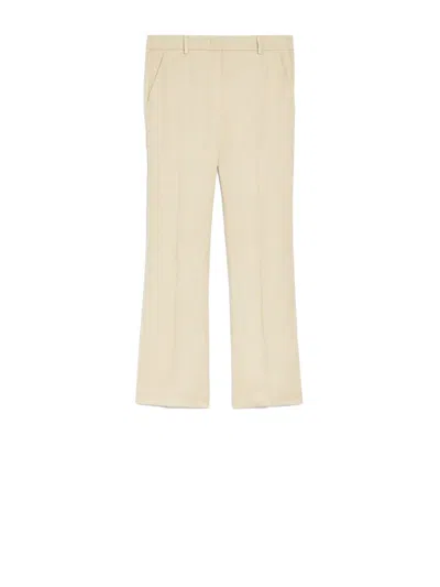 Weekend Max Mara Sand Flare Trousers In Beige