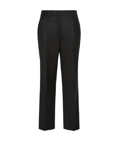 Weekend Max Mara Stretch-flannel Cropped Trousers In Black