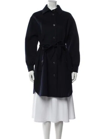 Pre-owned Weekend Max Mara Virgin Wool Coat In Blue