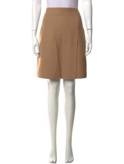 Pre-owned Weekend Max Mara Virgin Wool Mini Skirt In Neutrals