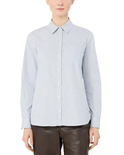 Weekend Max Mara Wkdcobalto Cotton Button Front Shirt In Blue
