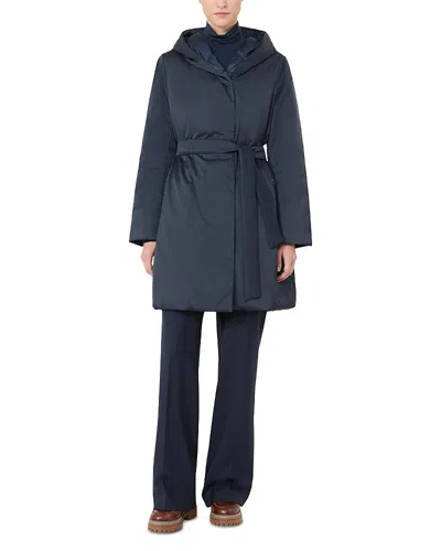 Weekend Max Mara Wkduggioso Reversible Hooded Down Coat In Blue