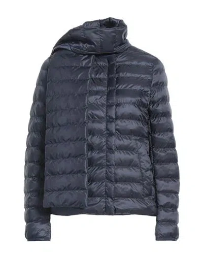 Weekend Max Mara Woman Down Jacket Navy Blue Size 6 Polyester