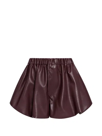 Weili Zheng Balloon-style Shorts In Burgundy