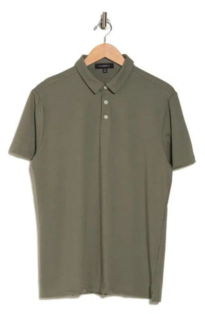 Westzeroone Boston Cotton Blend Polo In Mulled Basil