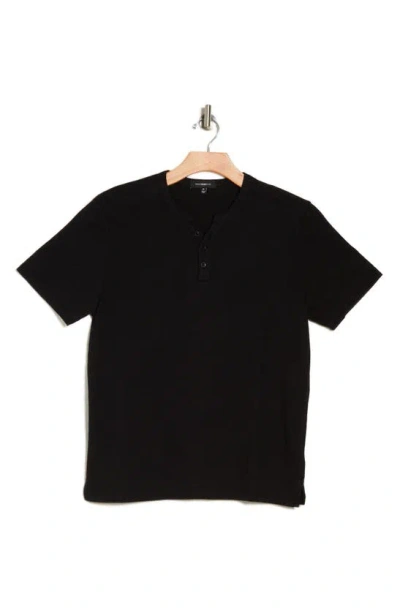 Westzeroone Bryant Short Sleeve Y-neck Shirt In Black