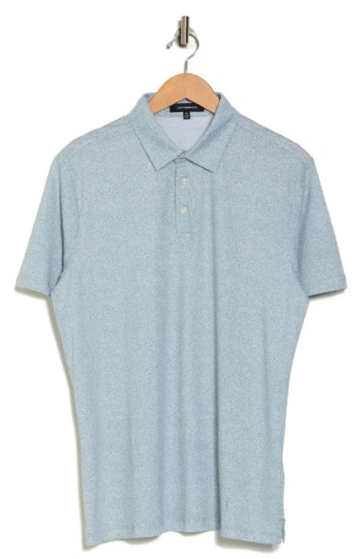 Westzeroone Scribble Short Sleeve Polo In Teal