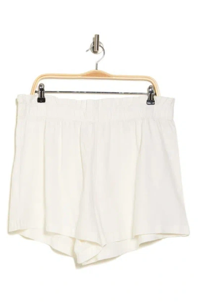 Weworewhat Linen Blend Paperbag Shorts In White