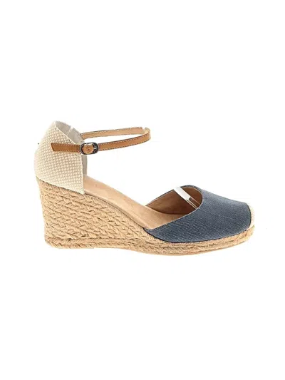 Pre-owned White Mountain Wedges In Blue