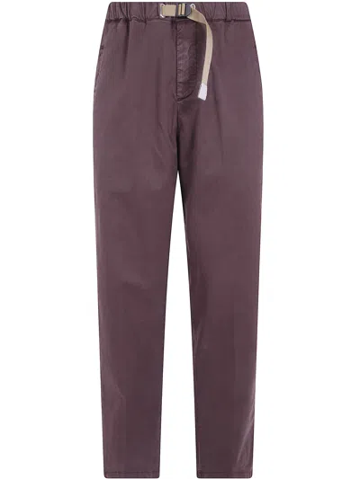 White Sand Trousers In Purple