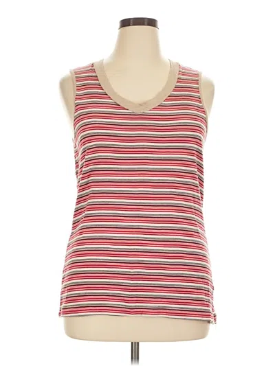 Pre-owned White Stag Sleeveless Top Red Scoop Neck Tops