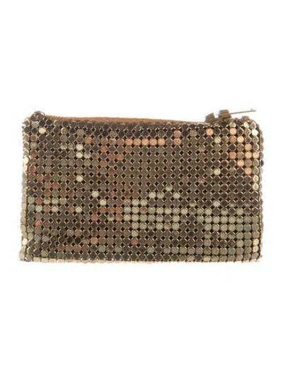 Pre-owned Whiting & Davis Gold Metal Mini Pouch