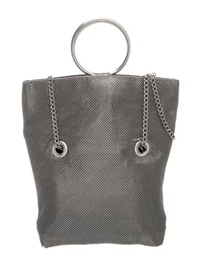 Pre-owned Whiting & Davis Metal Top Handle Bag In Grey