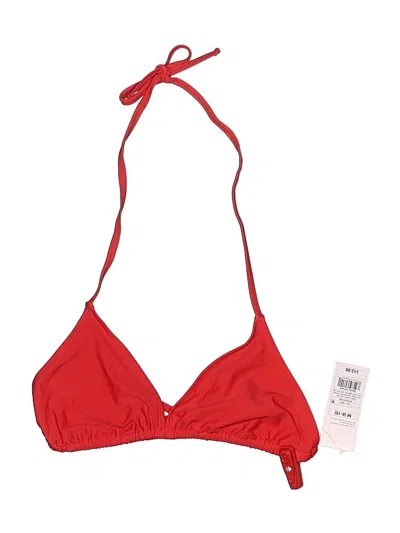 Pre-owned Wild Fable Swimsuit Top Red Solid Pattern Swimwear