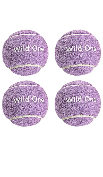 Wild One Tennis Balls Set Of 4 In Lilac