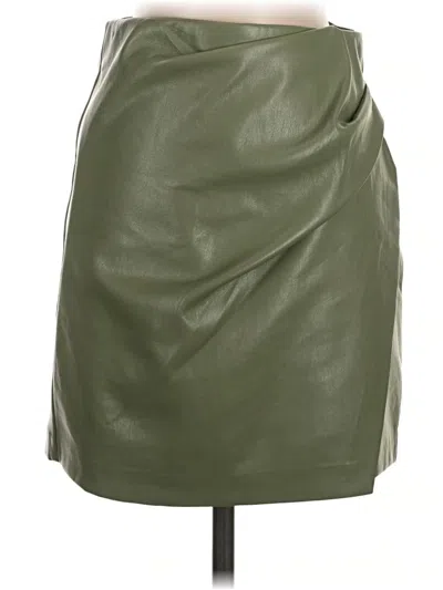 Pre-owned Wilfred Faux Leather Skirt In Green