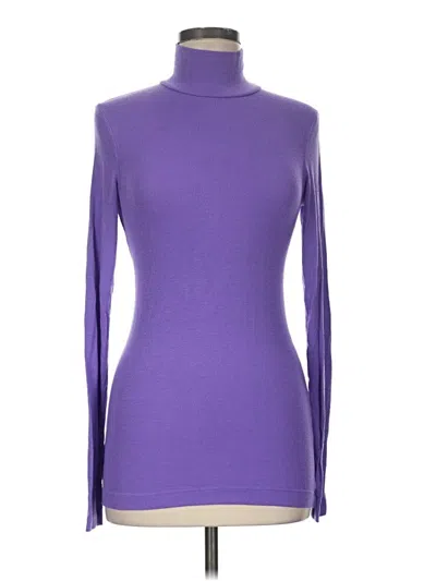 Pre-owned Wilfred Long Sleeve Top Purple Turtleneck Tops