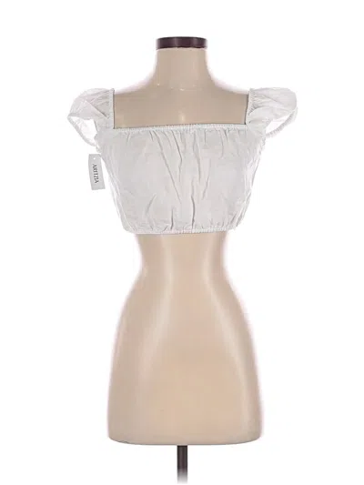 Pre-owned Wilfred Short Sleeve Blouse In White