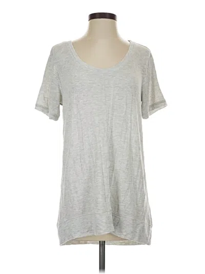 Pre-owned Willow & Clay Short Sleeve Top Gray Scoop Neck Tops