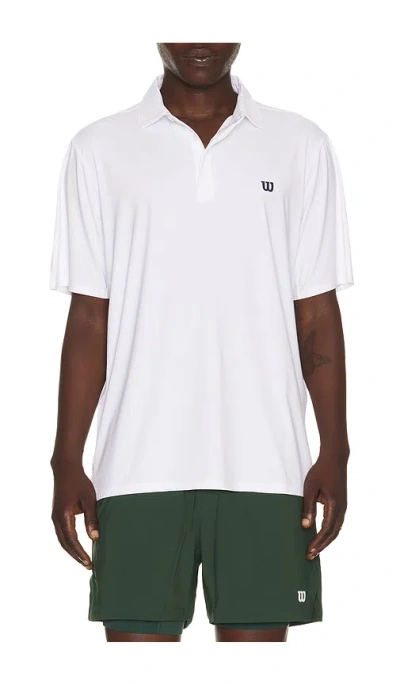 Wilson League Polo In Bright White
