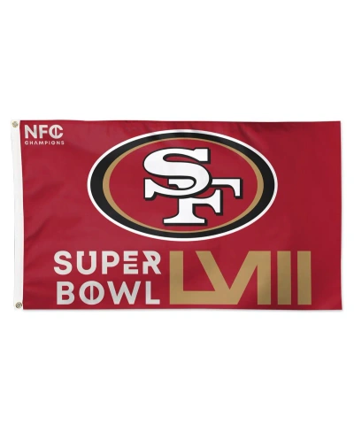 Wincraft San Francisco 49ers 2023 Nfc Champions 3' X 5' One-sided Deluxe Flag In Red