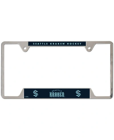 Wincraft Seattle Kraken Metal License Plate Frame In Silver