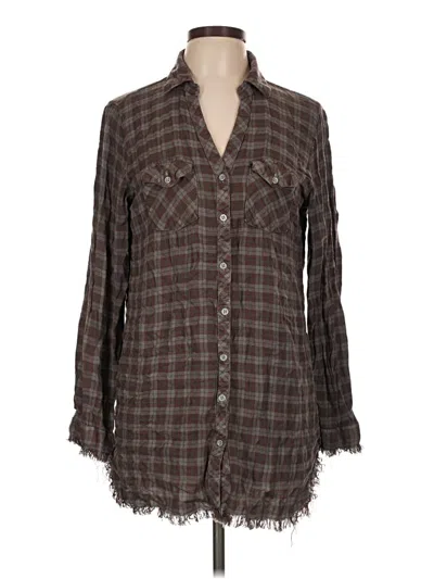 Pre-owned Windsor Long Sleeve Button Down Shirt In Brown