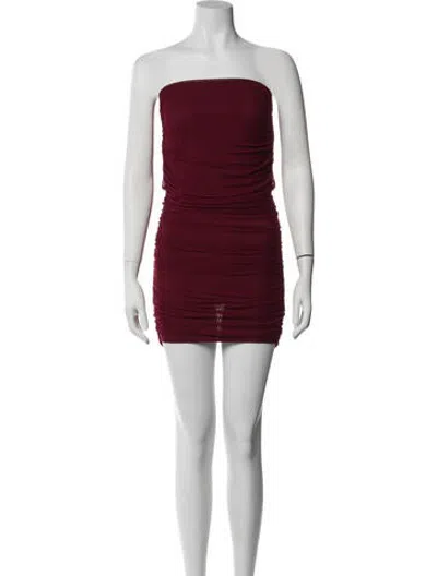 Pre-owned Windsor Strapless Mini Dress W/ Tags In Burgundy