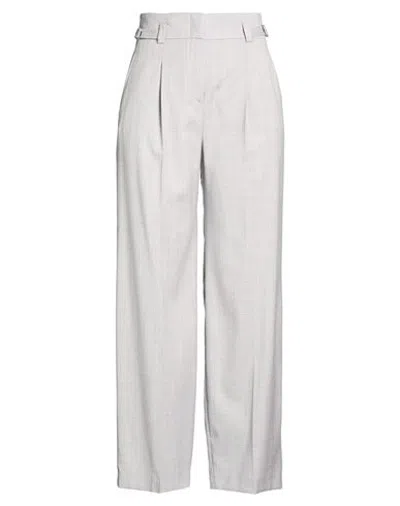 Windsor . Woman Pants Light Grey Size 12 Virgin Wool, Elastane In Gray
