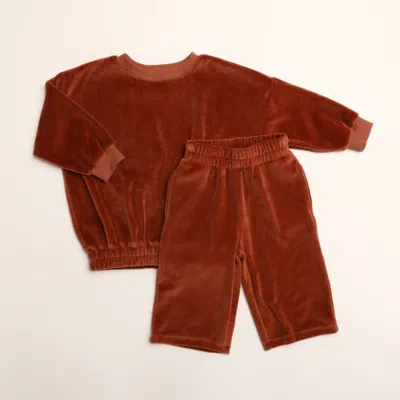 Winnie + Crew Kids'  Daryl Set (baby) In Burgundy