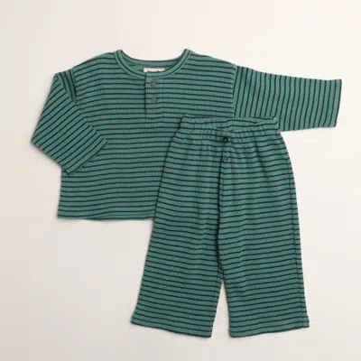 Winnie + Crew Kids'  Micky Set In Green
