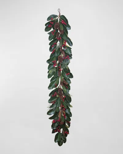 Winward Christmas Magnolia With Berry Cone Garland
