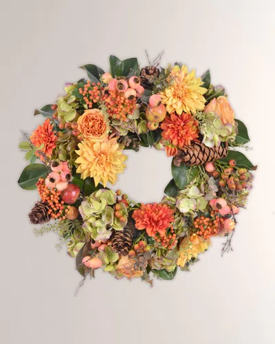Winward Dahlia Hydrangea Wreath
