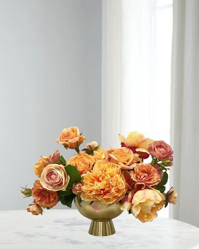 Winward Rose Peony In Golden Pot