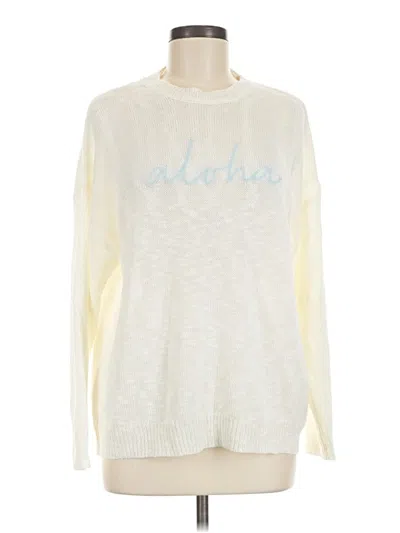 Pre-owned Wishlist Long Sleeve Turtleneck In Ivory