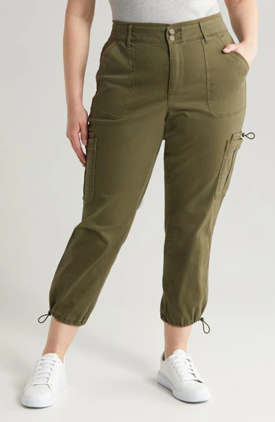 Wit & Wisdom 'ab'solution Skyrise Ankle Stretch Twill Cargo Pants In Caper