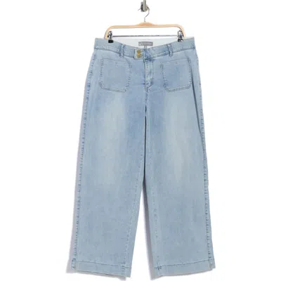 Wit & Wisdom High Waist Patch Pocket Wide Leg Jeans In Pwba - Powder Blue Artisinal