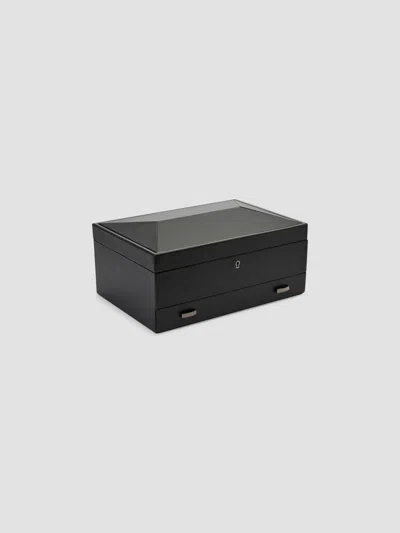 Wolf Designs British Racing 10-piece Watch Box & Drawer In Black