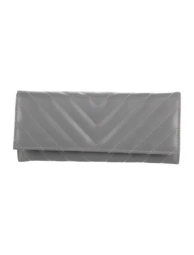 Pre-owned Wolf Patterned Cosmetic Bag In Grey