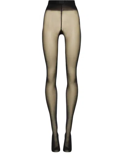 Wolford Semi-sheer Tights In Black