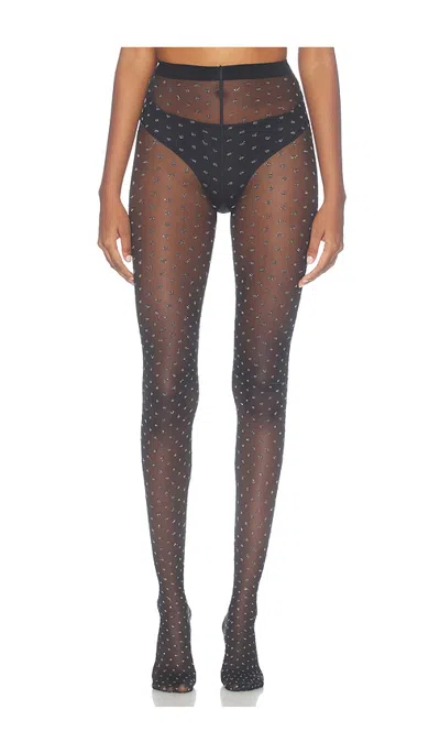 Wolford Shimmer Dots Tights In Black