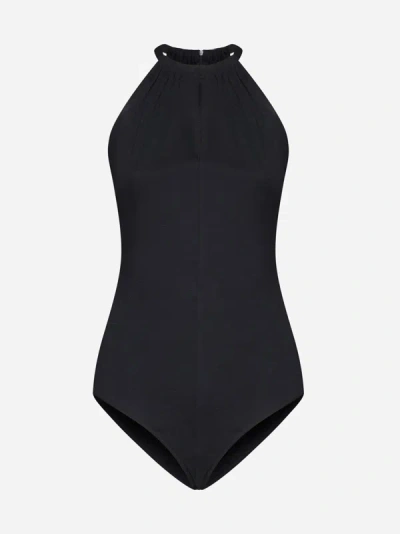 Wolford Virgin Wool Bodysuit In Black